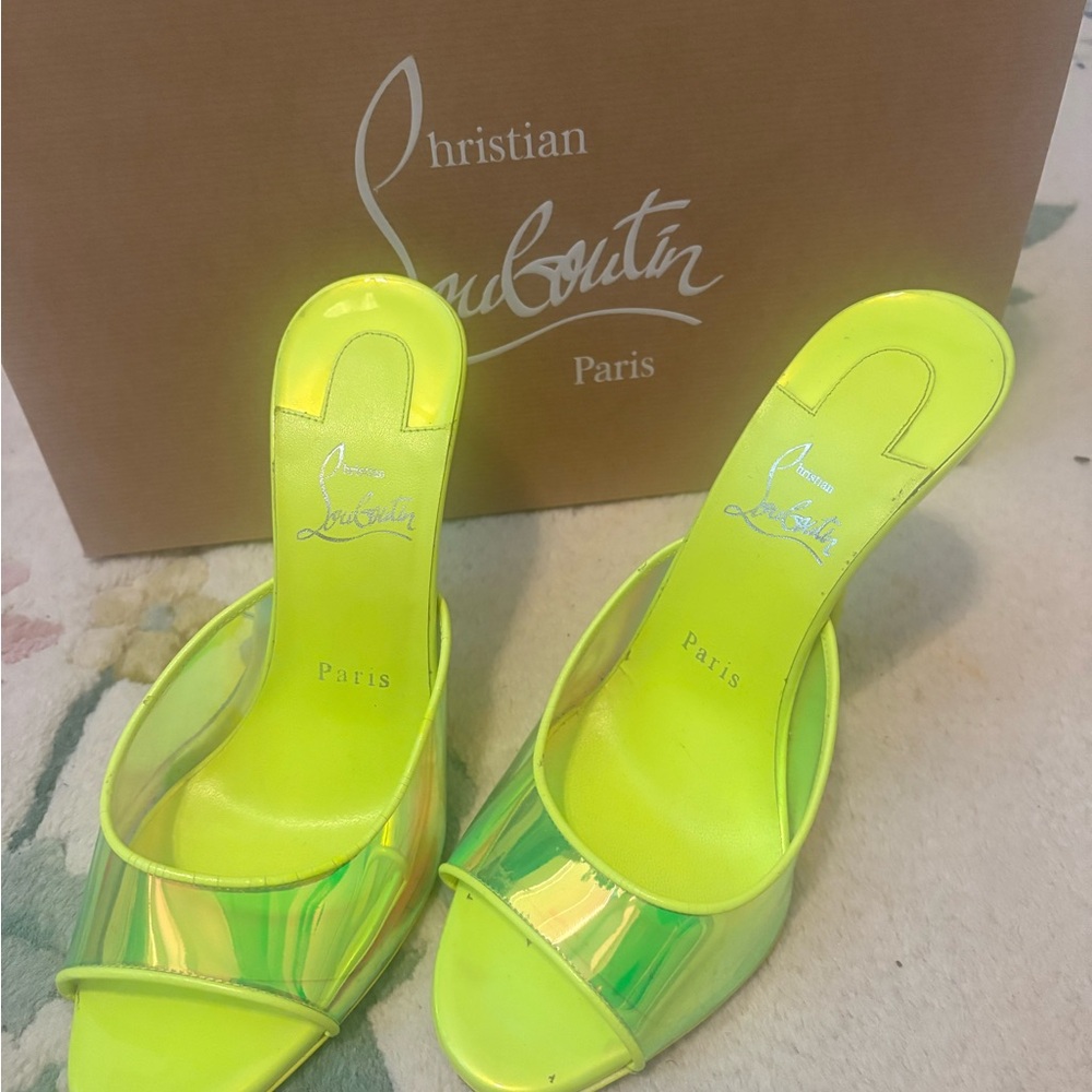Christian Louboutin Yellow Mules